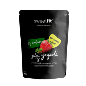 sweetfit proteinska ovsena kaša jagoda zeleni čaj mini